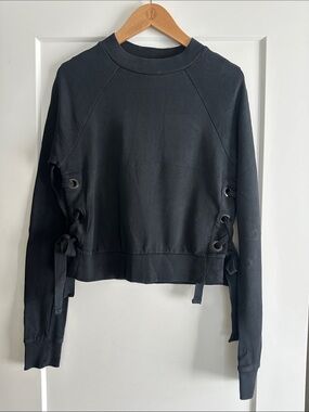 All Saints Leti Cropped Crewneck Sweatshirt Size small